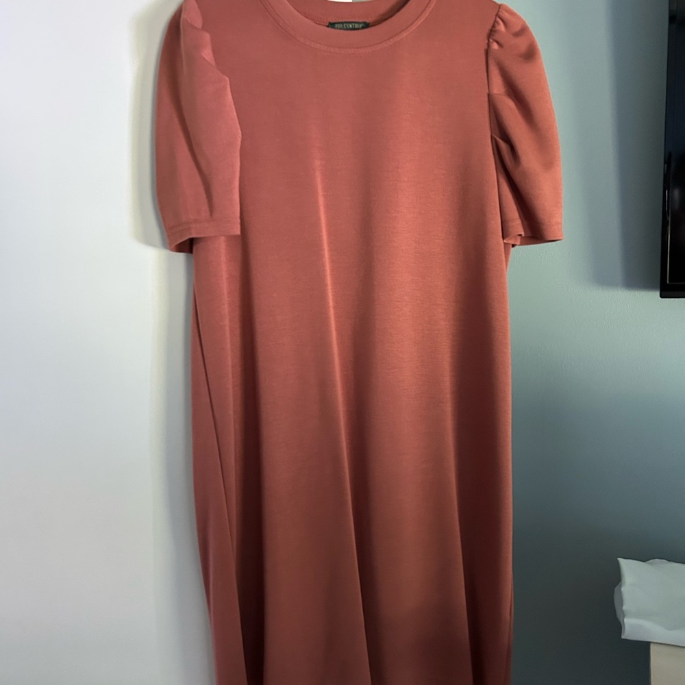 For Cynthia Puff Sleeve Sheath Dress